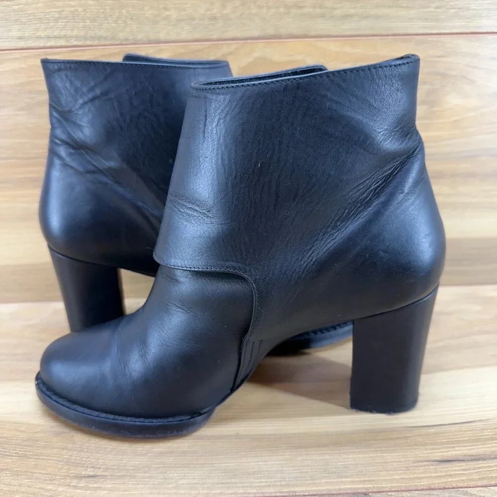 & Other Stories Womens Boots Size 8 EU 38 Black‎ Leather Block Heel Booties